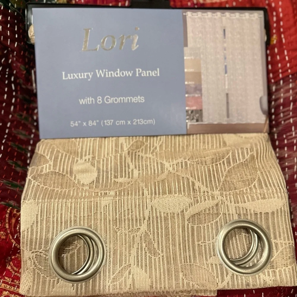 Curtains 1 panel of Linen Luxury window panel with 8 Grommets 54”x84” by Lori